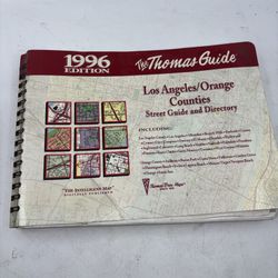 1996 Thomas Guide Los Angeles & Orange County Street Guide & Directory w/ Map