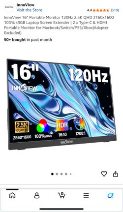 InnoView 16" Portable Monitor 120Hz 2.5K QHD