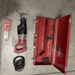  Used Milwaukee Heavy Duty High Performance Super Sawzall comes with blades  Still works good in original box  Some scratches from normal use please c