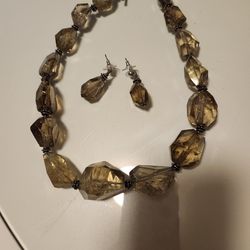 RARE CITRINE NECKLACE/EARRINGS