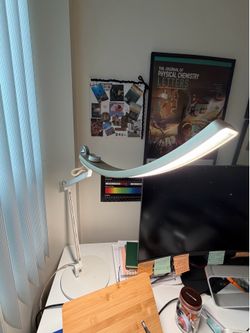 BenQ Genie e-Reading Desk Lamp - Bright Lighting for Small Workspace, Dimmable with 13 Color Modes,