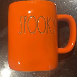 Rae Dunn Halloween Spooky Orange Mug