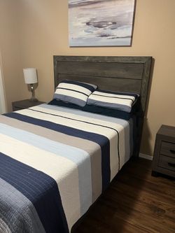 Queen size bedroom set with mattress pick up this weekend make me a deal
