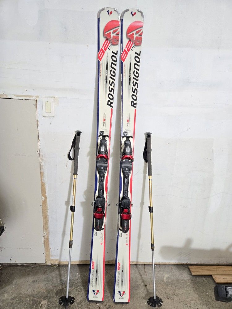177 cm Rossignol Avenger 82 Ti Skis w/Rossignol TPi2 Bindings Titanal