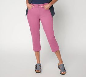 NYDJ Marilyn Regular Straight Leg Capri Jeans in Cool Embrace Mauve Haze, 16W