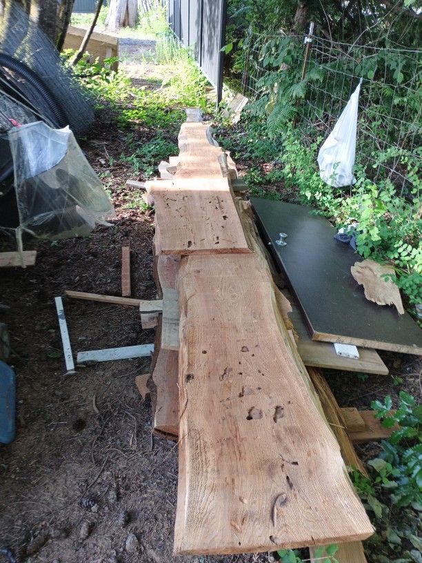 Cedar Slabs Of Wood For Bar Tables, Mantels, And Desk Etc.