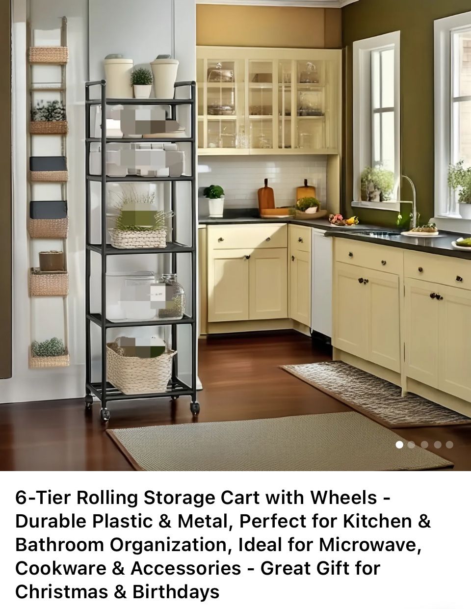 6-Tier Storage Cart With Wheels *Like New*