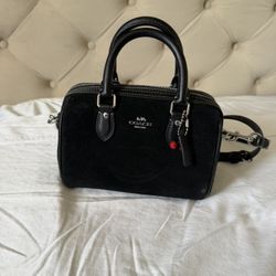 Coach Black Suede Rowan