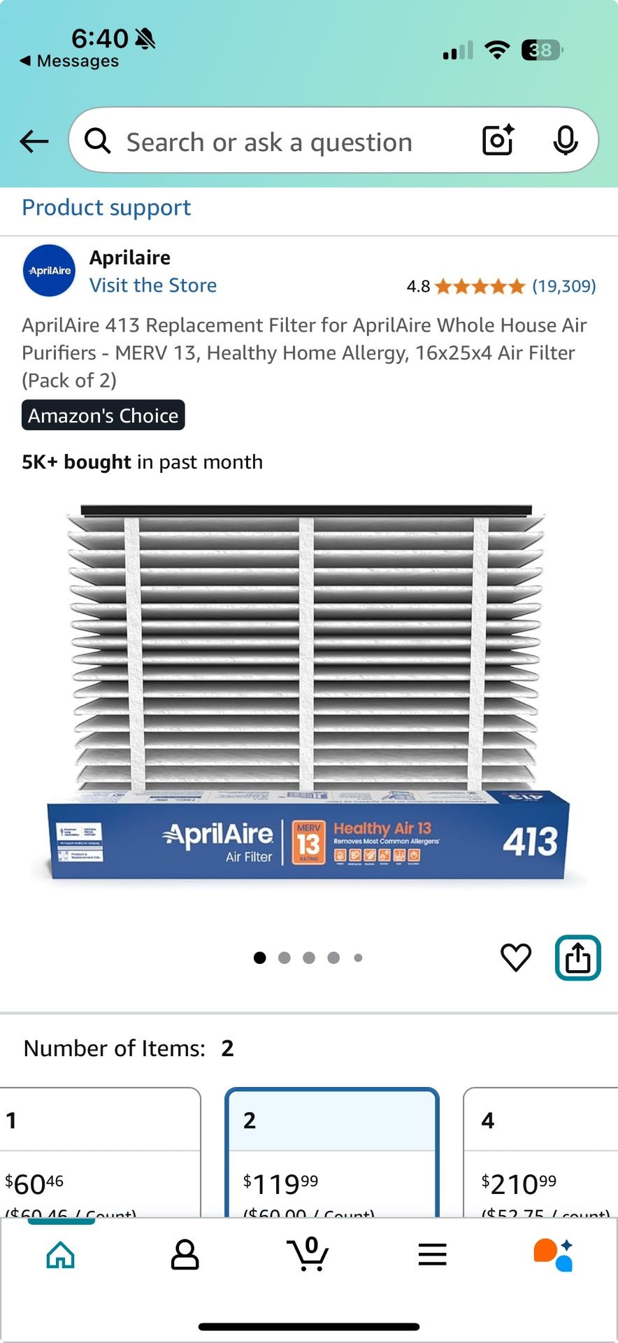 Aprilaire Filter - 2 Pack Bought By Mistake