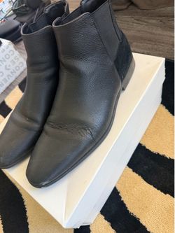 Larry Tumbled Leather/Calf Suede Chelsea Boots Size 12M