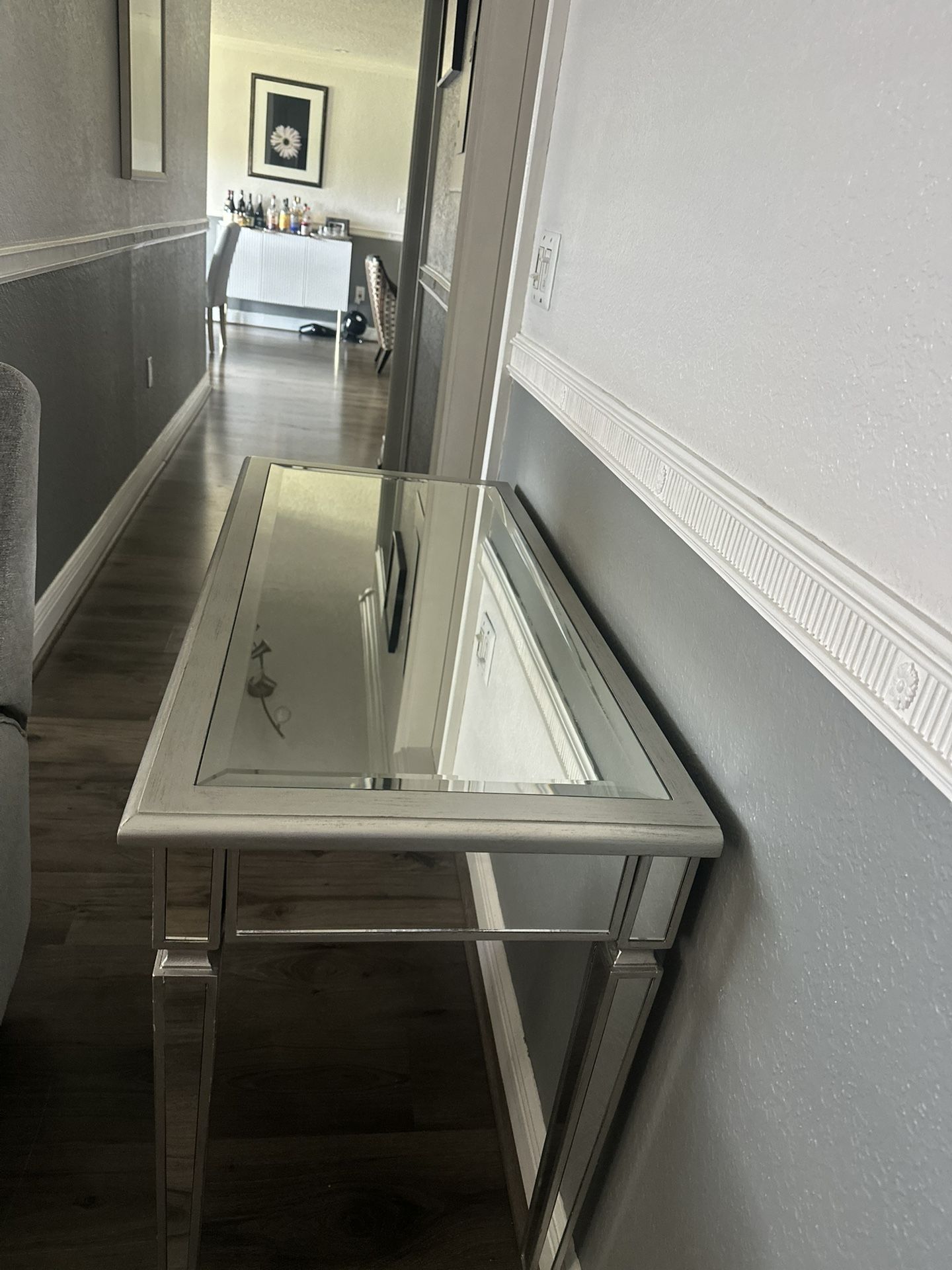 Ottoman And Side Table For Sale