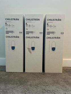 NEW (3) IKEA CHILISTRAN BLUE GOLD HANGING PLANTERS