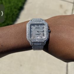 Silver Moissanate Carti Watch Bussdown