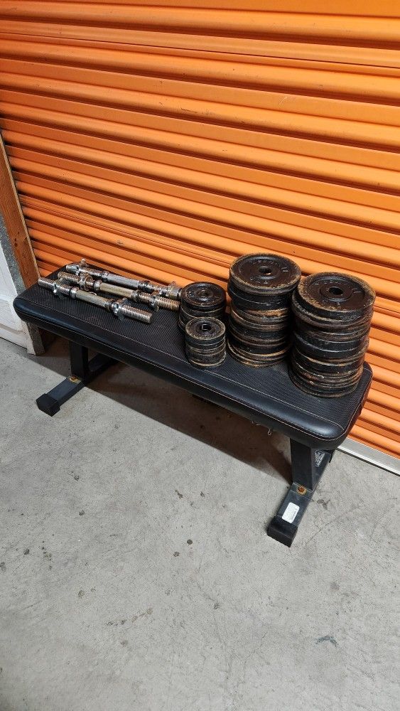 Dumbbell Weights And Weight Bench