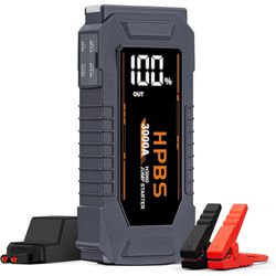 Jump Starter - 3000A Car Battery Jump Starter for Up to 10L Gas and 8L Diesel Engines, 12V Portable Battery Jump Starter Box with 3.0" LCD Display