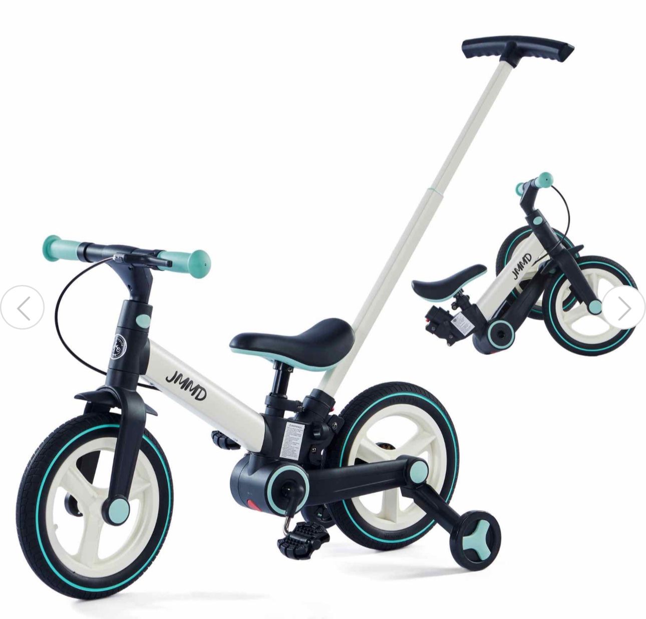 JMMD Toddler Bike with Push Handle for Kids 18 Months-5 Years 6 in 1 Push Bik...