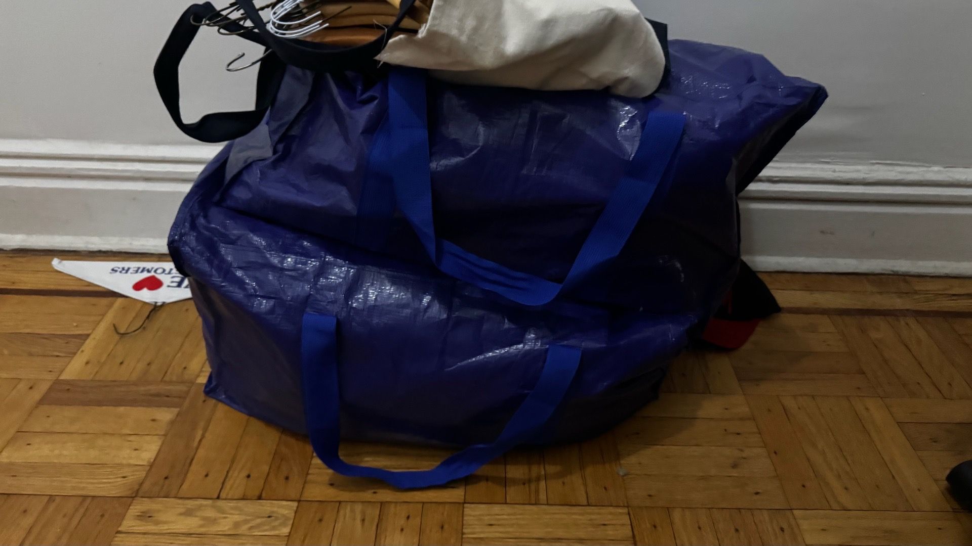 Free bag of nice clothes (women’s and unisex) and bag of hangers