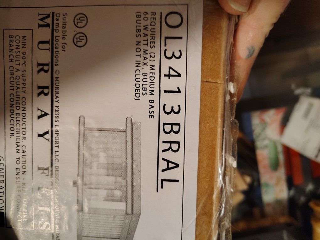 MURRAY FEISS - Light Fixture Indoor Or Outdoor NEW- GREAT BRAND /PROBABLY BEST DEAL π¨