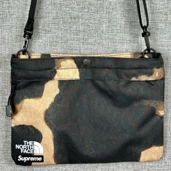 Supreme The North Face Bleached Denim Print Shoulder Bag 
