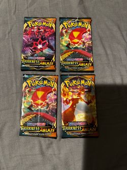 Pokémon Sword & Shield Darkness Ablaze Booster Packs x4