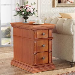 Modern Sofa Side Table Wooden End Table Nightstand 