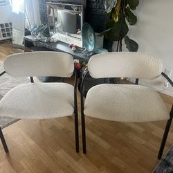 Ivory Boucle Chairs 2 