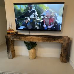 Real Railroad Tie Console Table 