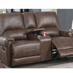 SALE!!! Power Motion Recliner Sofa & Loveseat With USB & Cupholders