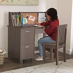 kidskraft  kids study desk with chair  grey ash