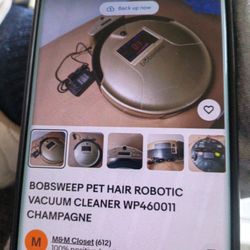 Bobsweep Pet  Hair Robotic Vacuum Cleaner Champagne En Buenas Condiciones Trabajando Bien 