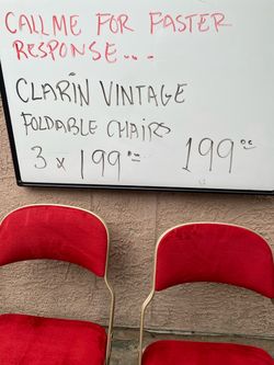 Clarin Vintage Foldable Chairs Set of 3