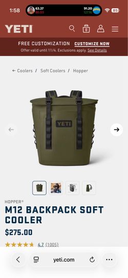YETI M12 Hopper Backpack Soft Cooler