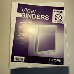 TOPS 1/2” Binder 6PK