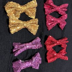 NEW Baby Girls butterfly hair-bows hairpins 8pc hair accessories