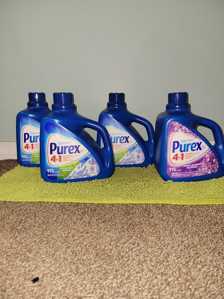 4 Purex 4in1(3 Mountain Breeze/1 Fresh Lavender Blossom)150oz