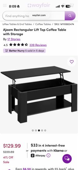 Coffee Table Lift Top