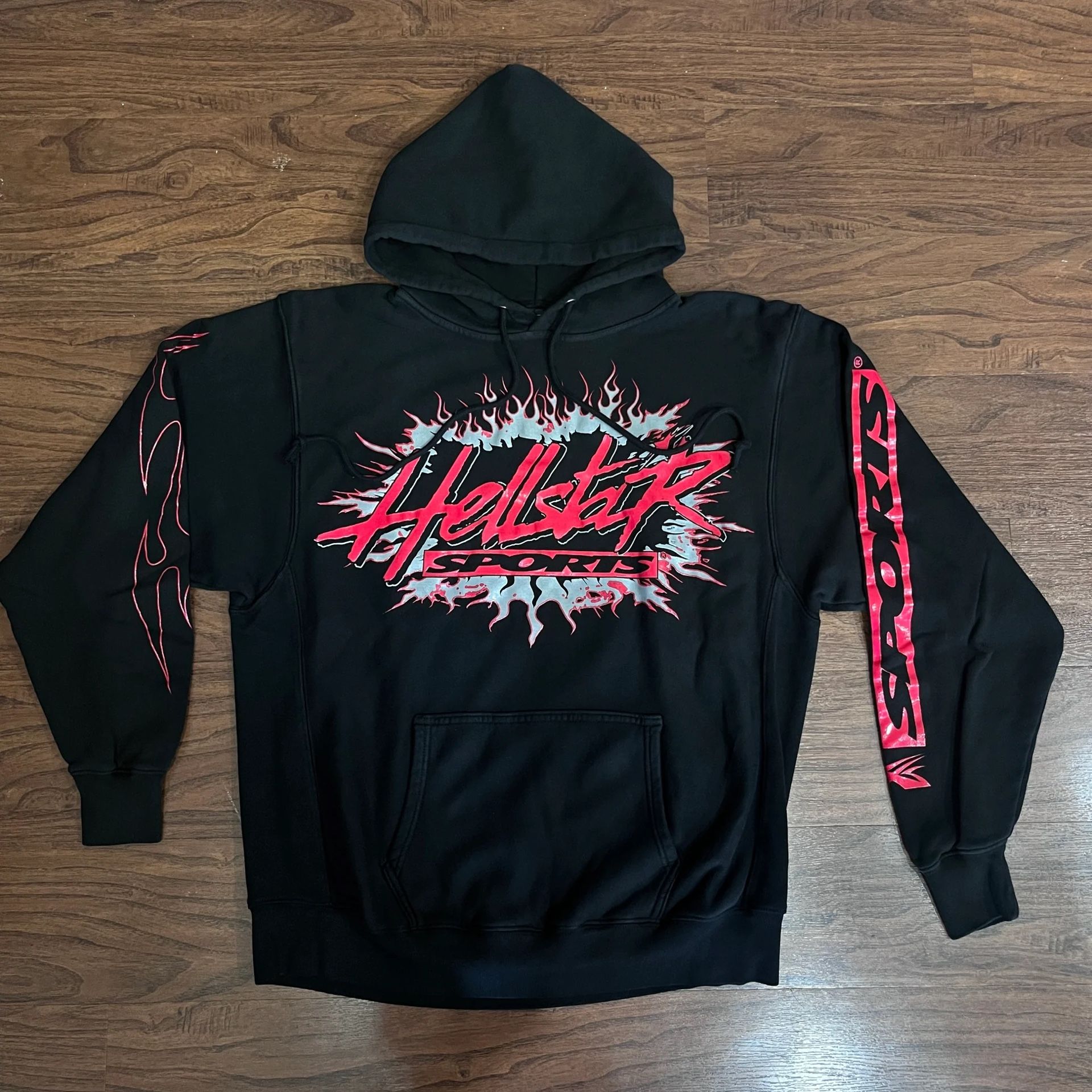 BLACK RED FUTURE SPORTS HELLSTAR HOODIE