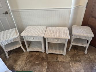 (4) Wicker end tables