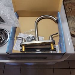 Brand New Gooseneck Faucet Brushed Nickel