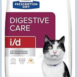 New Hill's Prescription Diet i/d Digestive Care Chicken Flavor Dry Cat Food, Veterinary Diet, 8.5 lb. Bag
