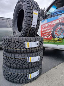 Tires New Goodyear Wrangler 285 70R17  $780 set of four install mount and balance 👌