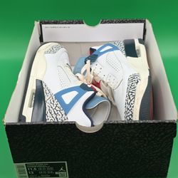 Jordan Spizike Low HM3712-164 White Gym Red Navy Cement Elephant Print Men's 11.5 EXCELLENT
