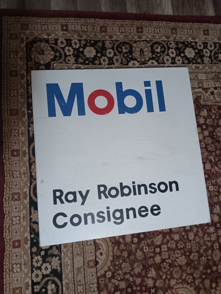 Vintage - 24" x 24" - Mobil Oilfield Porcelain Sign