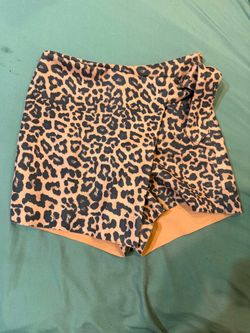 Leopard Print Wrap Mini Skort XS