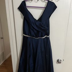 Navy Blue Formal Dress - Women Size 12