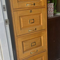 wooden file cabinet With Key 