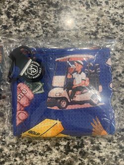 The Burke Golf towel with Carabiner magnetic Clip