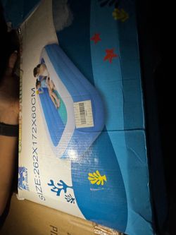 Inflatable Kids Swimming Pool 262x172x60cm