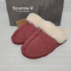 Bearpaw Fur Slippers Slides. New In Box. Size 7 Women's Shoes. Like UGG 