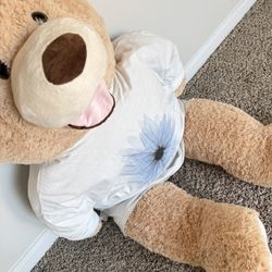 Soft Giant Teddy Bear with Flower Shirt
